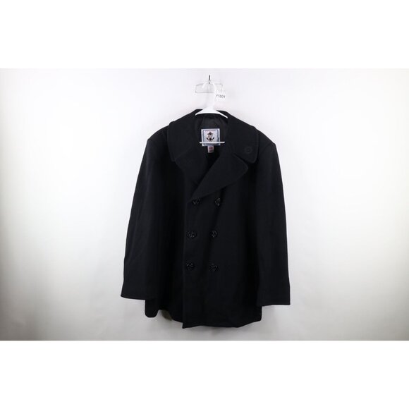 Sterlingwear Anchor Collection Mens 44R Wool M24 Navigator Navy Peacoat USA UAW